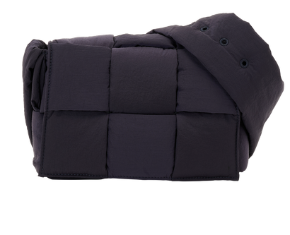 Padded Cassette Shoulder Bag, &pound;750, Handbags, Navy, Nylon, Front view